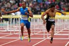 Aries Merritt wins the 110 metres hurdles from Jason Richardson, 2012 Samsung Diamond League, Crystal Palace, London.